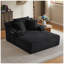 Chaise longue surdimensionnée en velours côtelé, canapé-lit moderne d'intérieur pour salon et bureau, aucun assemblage requis, noir-828595046