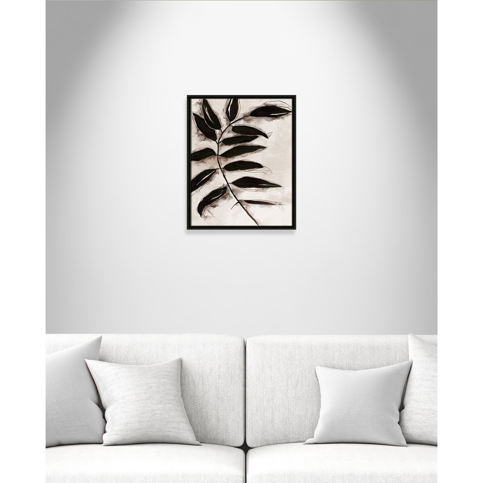 Leaves "Leaves II" Print, 21.5" H x 17.5" W x 2" D, Espresso Framed