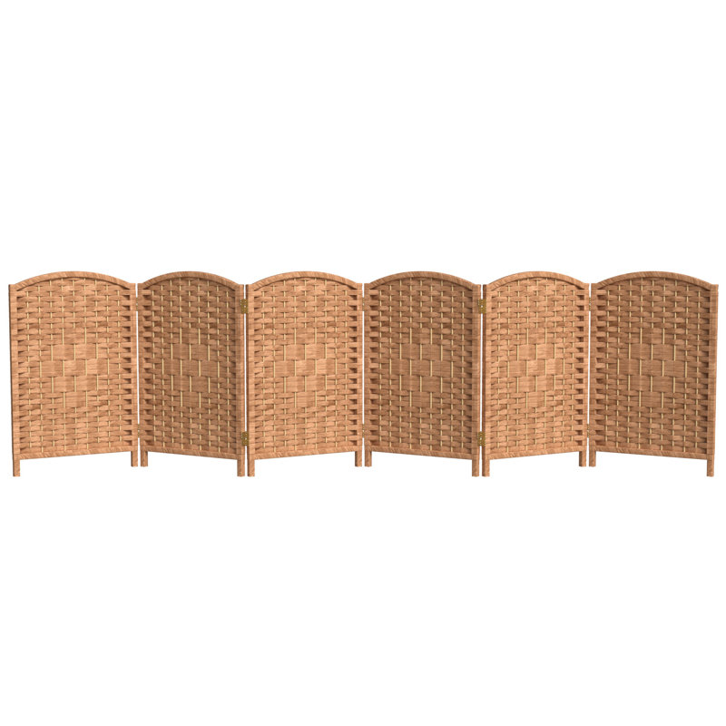Paravent Short Diamond Weave, 2 pi, 6, Naturel