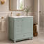 Meuble-lavabo autoportant Velmori de 30 po avec comptoir en céramique et rangement intelligent-1901780295-1901780293