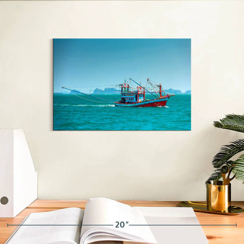 Senne Thai Fishing Boat, 8" H x 12" W