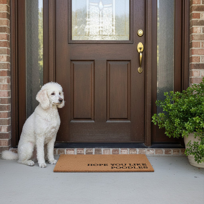 Hope You Like Poodles Doormat, 17"x29", Poodles, 17" x 29"