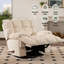 Idéal pour les petits espaces de vie et les chambres d'amis, le tissu inclinable manuel pivotant FlowLuxe compact blanc doux