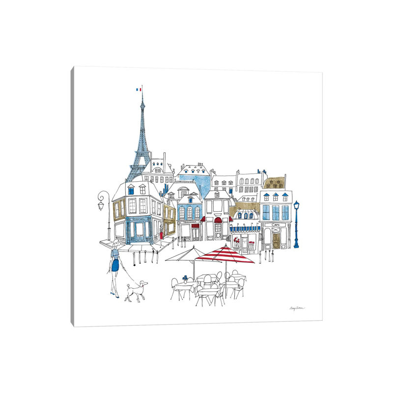 World Cafe II Paris Colour by Avery Tillmon - Wrapped Canvas Painting, 30.48cm H x 30.48cm W x 1.91cm D