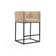Upholstered Counter Stool with Metal Frame