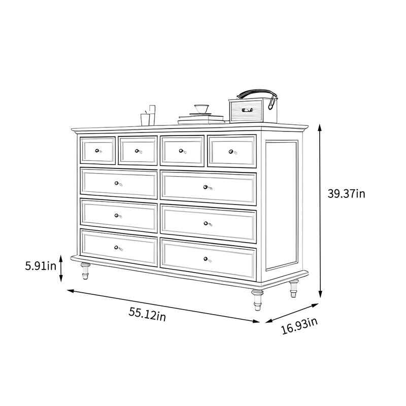Armoire de rangement multifonctionnelle à tiroirs, Noir