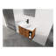 Meuble-lavabo mural 28 po avec lavabo en céramique blanche et porte à fermeture en douceur, emballage