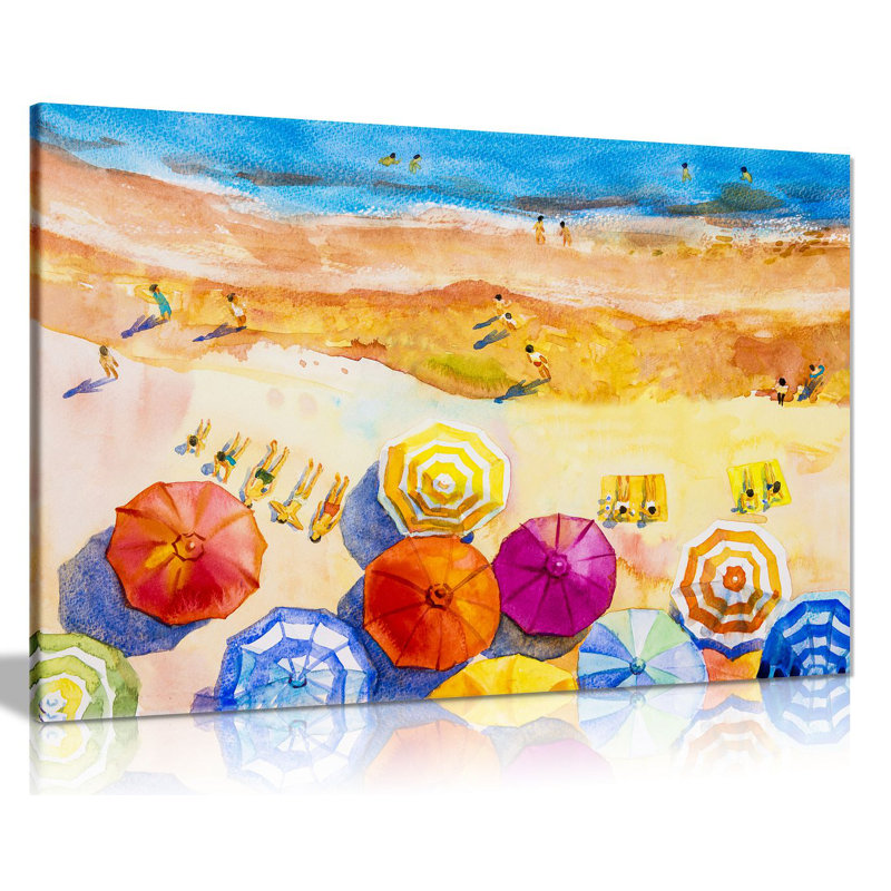 Beach Home - Wrapped Canvas Print, 20cm H x 31cm W