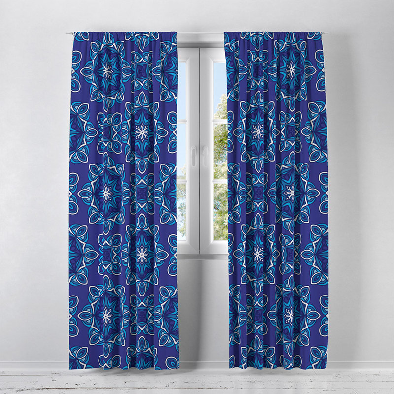 Paire de rideaux semi-transparents Mandala, L 40 po x L 82 po