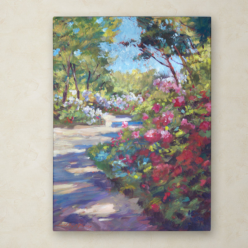 « arboretum jardin path », reproduction d’art sur toile tendue, H 19 po x l 14 po x P 2 po