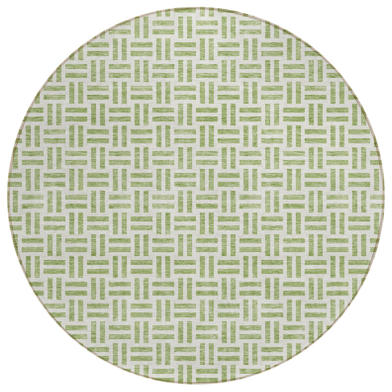 Aquaisha Geometric Indoor Rug, Round 8'