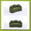 Canapé à compression, canapé courbé de style moderne pour petits espaces et appartements, chenille 30D sans assemblage, 3 coussins décoratifs-131375153