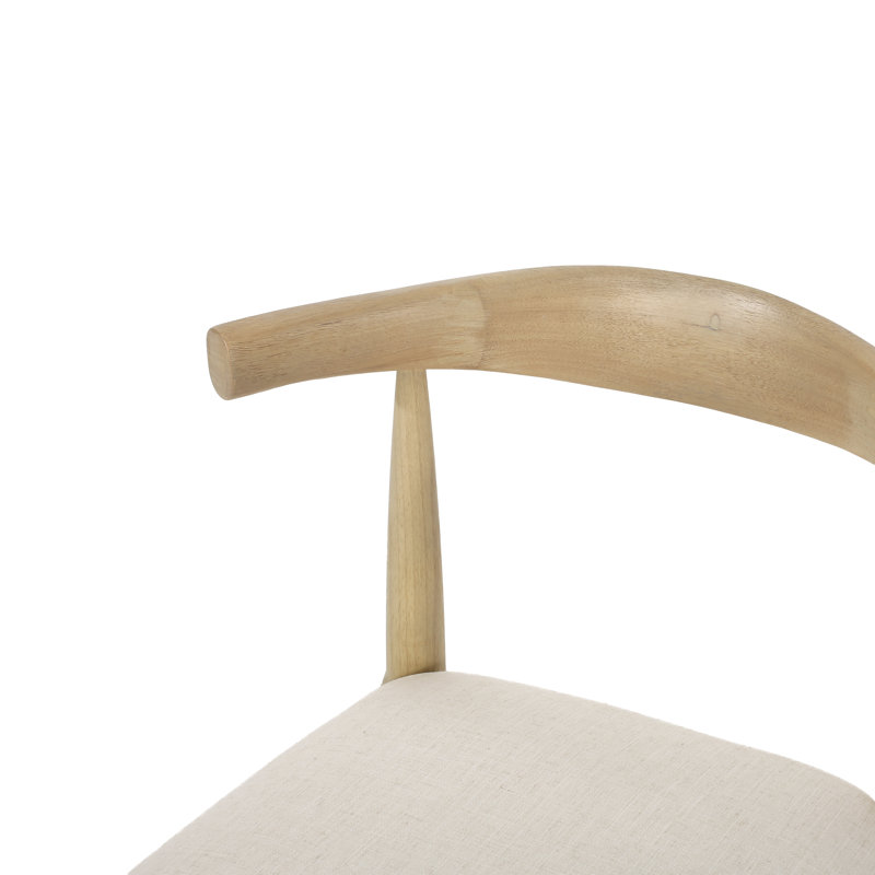 Chaise d'appoint rembourrée Ione Asheboro, Frêne clair, Beige