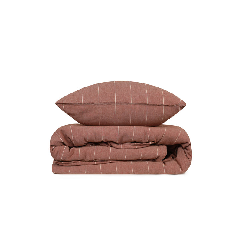 Ensemble de housse de couette en coton Burgandie