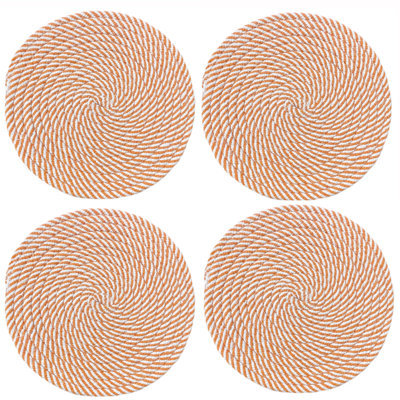 Polyester Round 4 Piece Trivet Set
