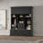 75" White Modern Hall Tree with Bench, 5-in-1 Storage Combo for Organized Entryways-1150649436