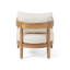 Ensemble de conversation 3 pièces en bois d'acacia avec coussins hydrofuges Lorene