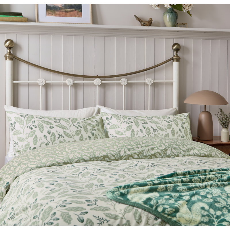 Acorns Cotton Duvet Cover Set, Double Duvet Cover Set + 2 Pillowcases