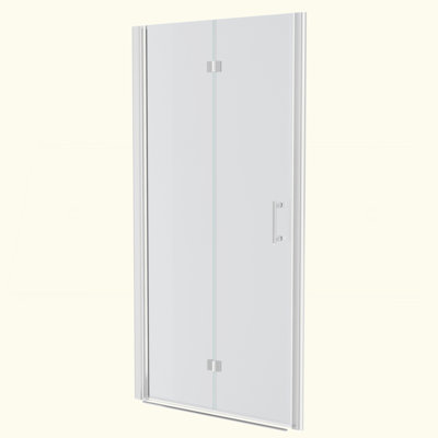 Porte de douche pliante sans cadre avec verre trempé l 32 po x H 72 po