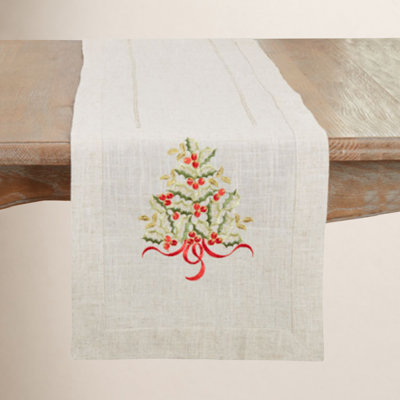 Ayverie Floral Christmas Table Runnner