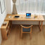 62.99" Burlywood L-Shaped Solid Wood desk-109695005