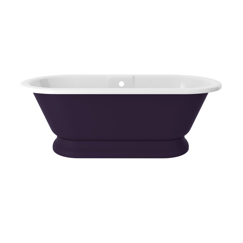 Amiata 65"x 32" Freestanding Soaking Bathtub, Purple Violet