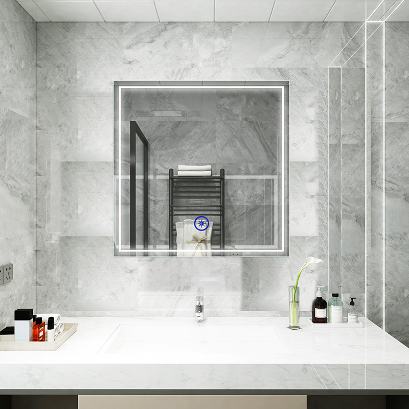 Miroir de salle de bain Kajetan, 31 po x 32 po