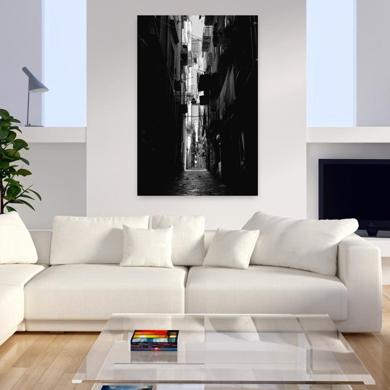 Ruelle, art contemporain urbain abstrait, H 48 po x l 32 po