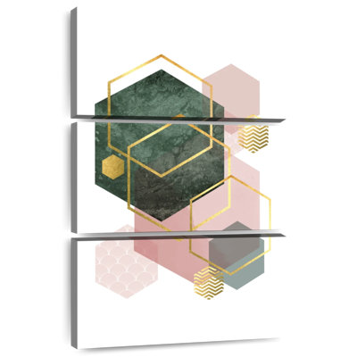 Avery Pink Green Geometric I