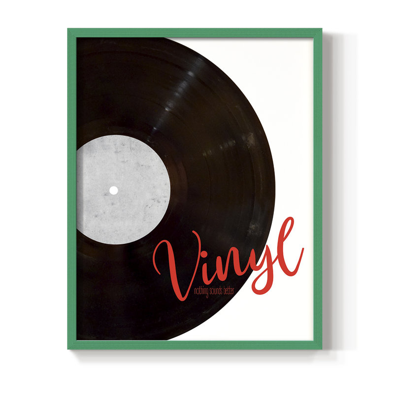 Impression sur vinyle encadrée - bois massif, Cadre simple vert, H 10 po x l 8 po