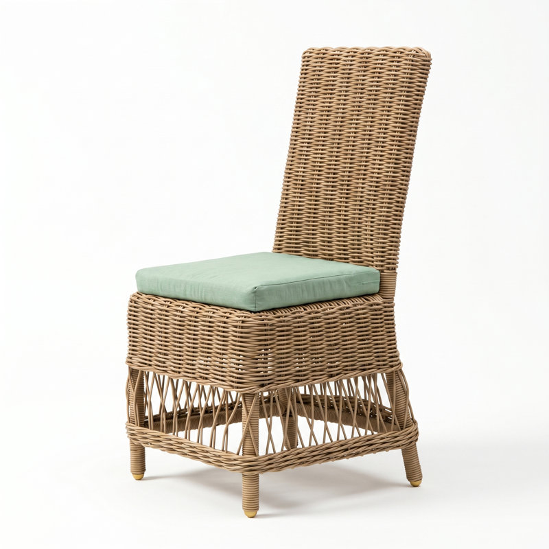 Chaises de salle à manger d'extérieur Destin, Brun, Tissu spa
