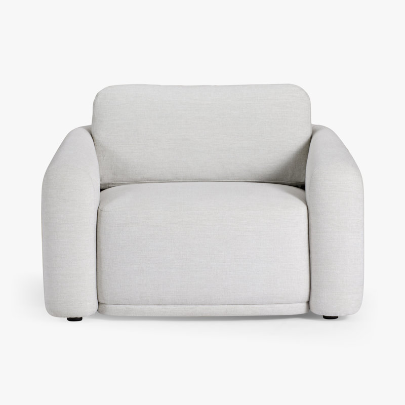 Chaise d'appoint rembourrée Annelise, Blanc