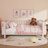 Full-size Low Profile Platform Bed With Clean White Finish, Perfectly Designed For Kids’ Bedrooms And Suitable-1675183179-1675749482