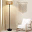 Lampe sur pied en rotin avec deux abat-jours Netin, 3 températures de couleur pour le salon, la chambre à coucher et le bureau