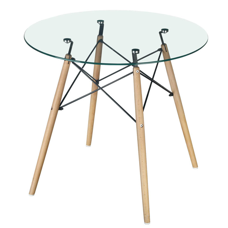 Round Glass Top Dining Table