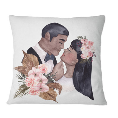 Radiant Newly Weds II - Glam Printed Throw Pillow