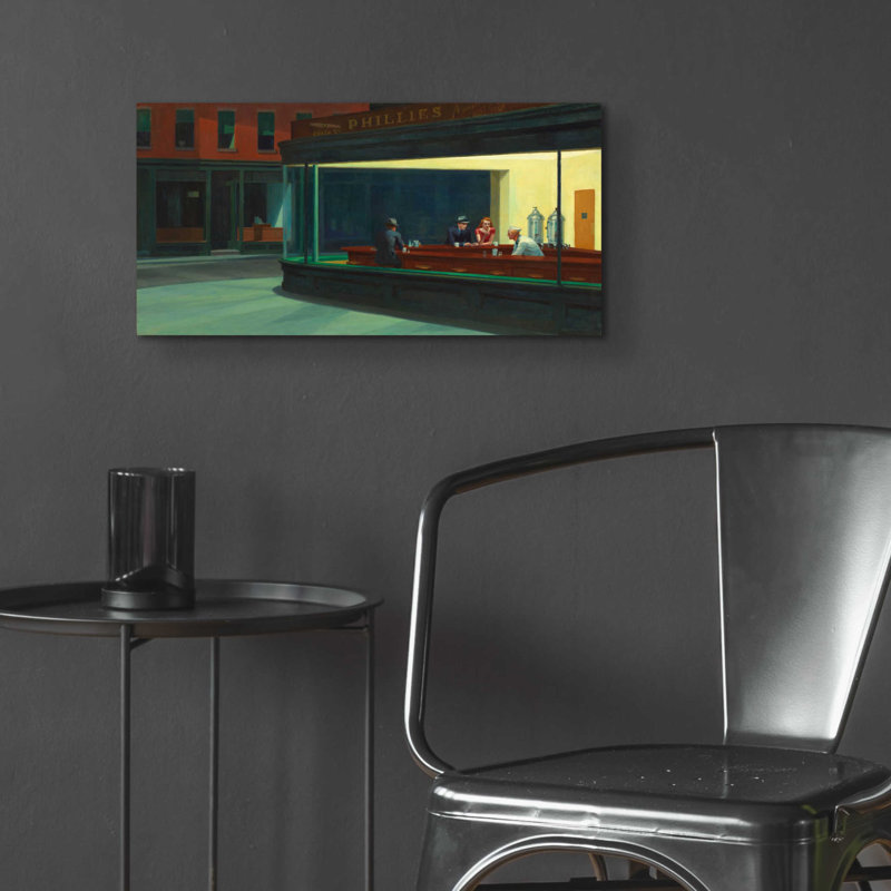 "Nighthawks, 1942" par MASTERS, H 12 po x l 24 po