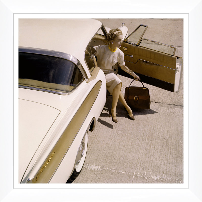 Vogue Magazine, "Model Seated In A 1958 Packard Hawk," Karen Radkai, June 1, 1958 Print by Karen Radkai, 30" H x 30" W