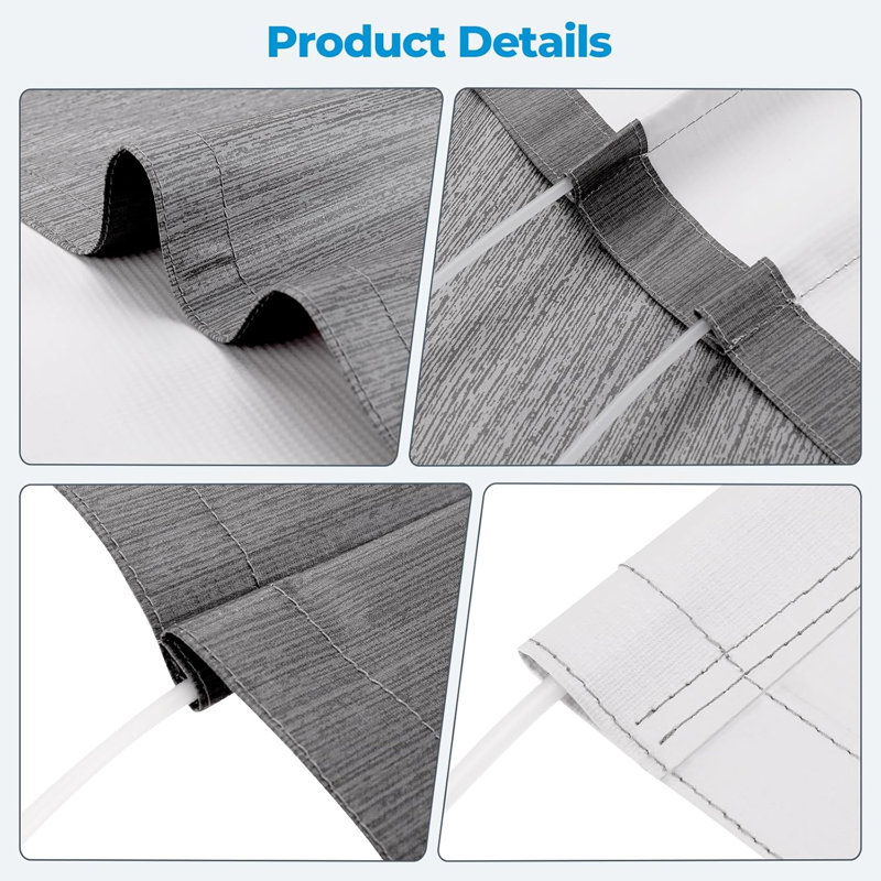 Auvent de patio rétractable en tissu, H 28,34 po x l 17,32 po x P 4,72 po