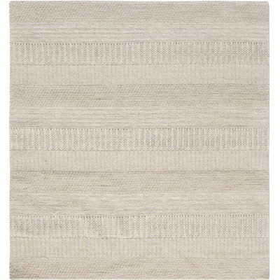 Tapis moderne en laine beige / gris