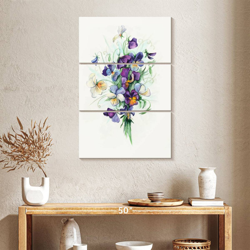 Harnek Bouquet Of Violets, 38" H x 24" W