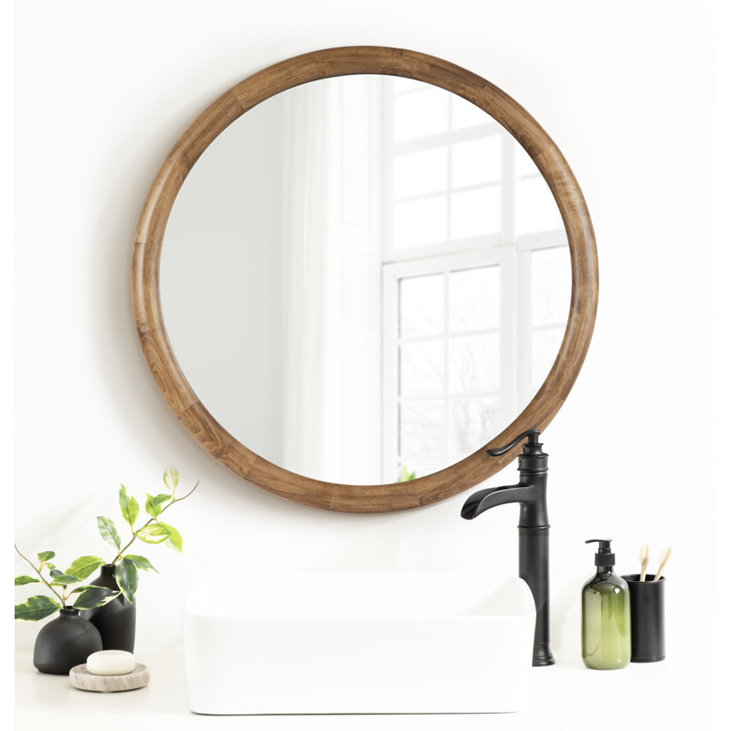 Miroir mural de salle de bain Breezewood, Brun rustique