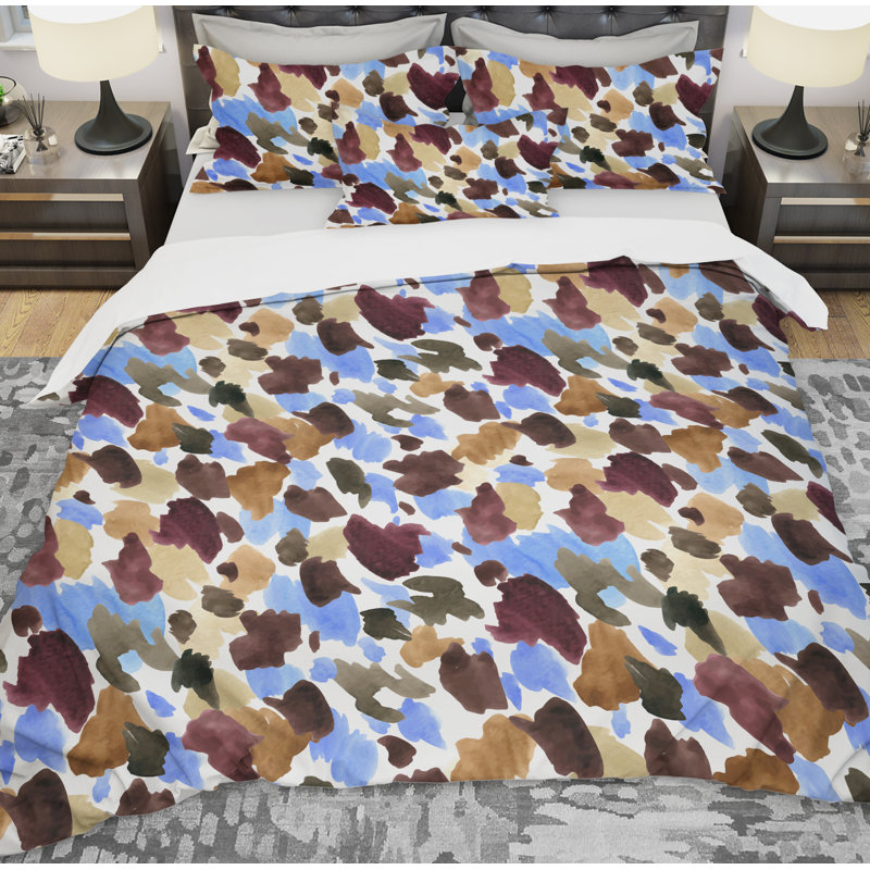 Ensemble de housse de couette designart leopard, Housse simple + 1 taie décorative