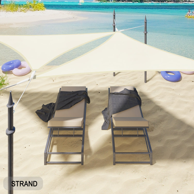 Nairobi 2.5m x 3.5m Triangular Shade Sail, Cream