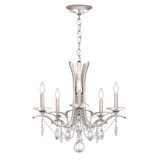 Vesca 5 Light 23in x 20in Chandelier in Ferro Black with Clear Heritage Handcut Crystals