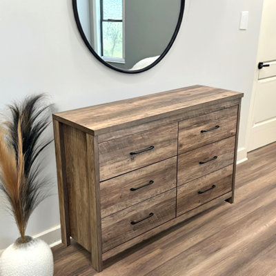 Selena Slide Logic 6 Drawer Low Dresser