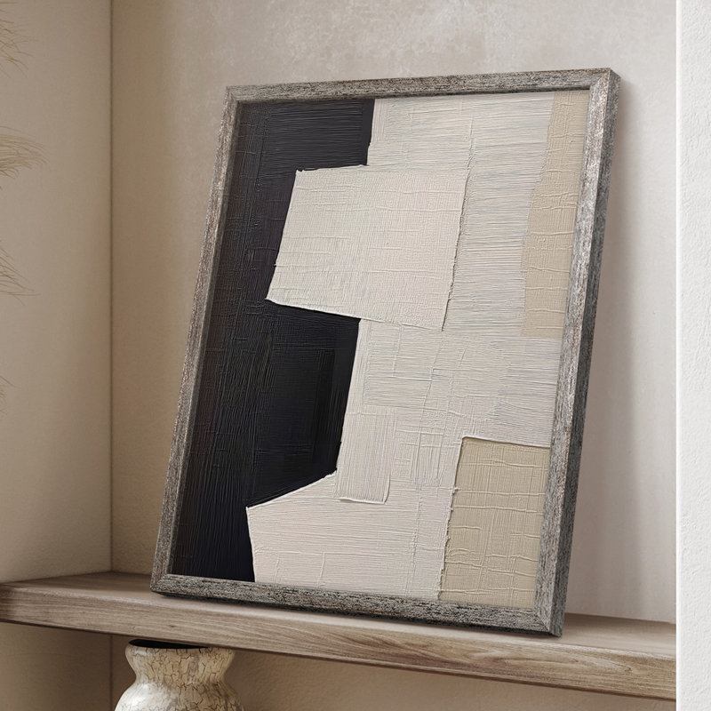 ABSTRACT Series DCLXV III, reproduction encadrée - bois massif, H 30 po x l 24 po