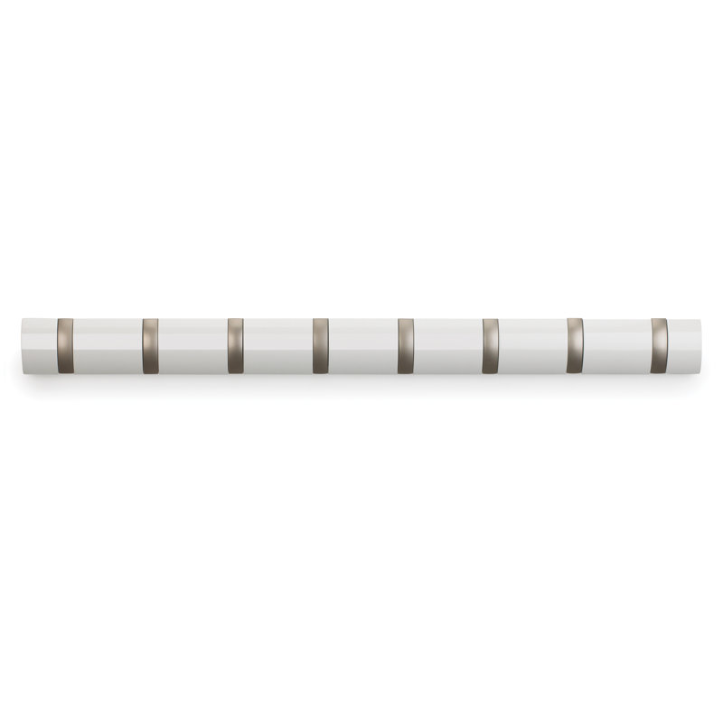 Umbra Flip 8 Sleek White Hardwood Wall Hook