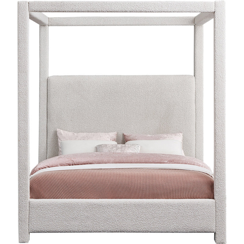 Lit Denn Donnelly, Très grand, Cream Boucle Fabric