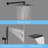 Rain Shower System Tub Shower Faucet Set Square Rainfall Shower Head With Handheld Sprayer And Waterfall Tub Spout Pressure Balance Rough-In Valve Shower Mixer Combo